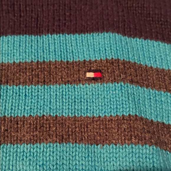 Tommy Hilfiger Kids Sweater - Navy and Teal Stripes - Picture 5 of 11